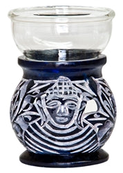 Aroma Lamp: Blue Soapstone Buddha Carved - illuminations Wellbeing Shop Online
