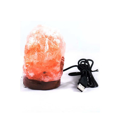 Natural Shape Himalayan Salt lamp with USB chord - illuminations Wellbeing Shop 