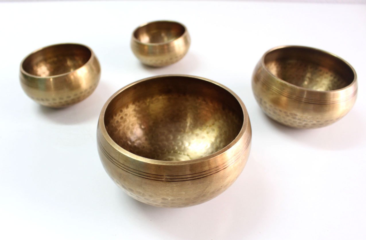Singing Bowl Set: Set of 4 Hammered Tibetan Bowls - illuminations Wellbeing Shop Online
